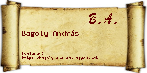 Bagoly András névjegykártya