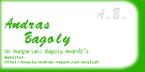 andras bagoly business card